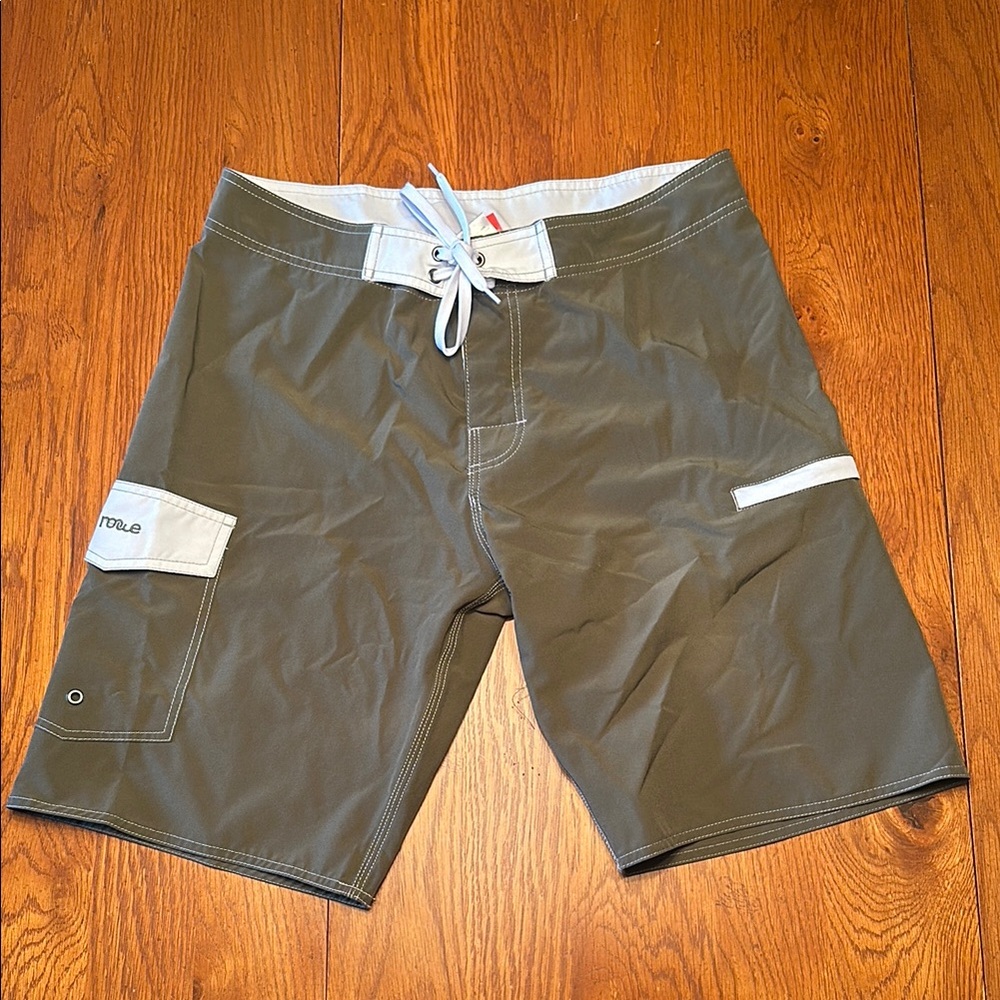 Men's Olive Swim Shorts